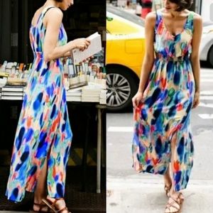 Anthropologie Alosia Silk Maxi Dress